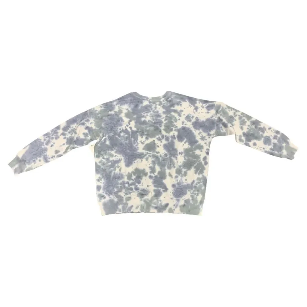 LACAUSA Anthropology Women’s Blue Gray Tie Dye Oversized Pullover, Medium, NWT - Picture 3 of 6